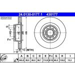 Bremsscheibe Audi S. A8 4.2 Quattro 99-02 24.0130-0177.1 Bremsscheibe Audi S. A8 4.2 Quattro 99-02 24.0130-0177.1