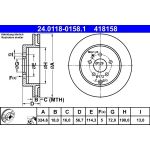 ATE Bremsscheibe Mazda Hinterachse Cx-7/Cx-9 07 24.0118-0158.1 ATE Bremsscheibe Mazda Hinterachse Cx-7/Cx-9 07 24.0118-0158.1