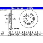 Bremsscheibe Citroen P. Berlingo/C2/C3/Partner 96 24.0113-0184.1 Bremsscheibe Citroen P. Berlingo/C2/C3/Partner 96 24.0113-0184.1
