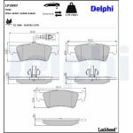 Delphi Bremsbelagsatz LP2087 Delphi Bremsbelagsatz LP2087