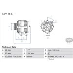 Bosch Lichtmaschine 0 986 044 701 Bosch Lichtmaschine 0 986 044 701