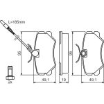 Bosch Bremsbelagsatz 0 986 492 090 Bosch Bremsbelagsatz 0 986 492 090
