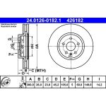 Bremsscheibe Opel P. Mokka 12 24.0126-0182.1 Bremsscheibe Opel P. Mokka 12 24.0126-0182.1