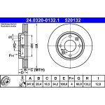 Bremsscheibe Peugeot S. 106/205/206/306 86- Power Disc 24.0320-0132.1 Bremsscheibe Peugeot S. 106/205/206/306 86- Power Disc 24.0320-0132.1