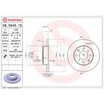Brembo Bremsscheibe Vorderachse 08.5545.10 Brembo Bremsscheibe Vorderachse 08.5545.10