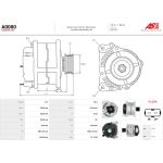 A0080 AS-PL Lichtmaschine (Generator) 12 V 90 A A0080 A0080 AS-PL Lichtmaschine (Generator) 12 V 90 A A0080