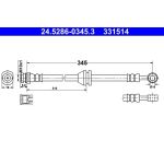 ATE Bremsschlauch 24.5286-0345.3 ATE Bremsschlauch 24.5286-0345.3