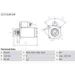 Bosch Starter 0 986 015 010 Bosch Starter 0 986 015 010