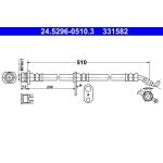 ATE Bremsschlauch 24.5296-0510.3 ATE Bremsschlauch 24.5296-0510.3