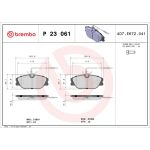 BREMBO Bremsklötze VA P 23 061 BREMBO Bremsklötze VA P 23 061