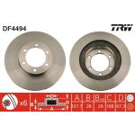 82 481 104 Bremsscheibe VA DF4494 82 481 104 Bremsscheibe VA DF4494