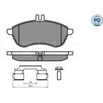 Bremsbelagsatz Db P. W204/W212 07 025 243 0620-2/PD Bremsbelagsatz Db P. W204/W212 07 025 243 0620-2/PD