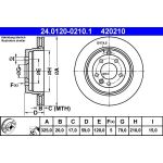 Bremsscheibe Land Rover T. Discovery 2.4 D/4.0-4.4 4X4 04 24.0120-0210.1 Bremsscheibe Land Rover T. Discovery 2.4 D/4.0-4.4 4X4 04 24.0120-0210.1