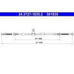 ATE Handbremsseil 24.3727-1835.2 ATE Handbremsseil 24.3727-1835.2