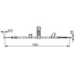 Handbremsseil li 1987482522 Handbremsseil li 1987482522