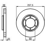 Bremsscheibe VA 0 986 478 596 Bremsscheibe VA 0 986 478 596