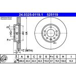 Bremsscheibe Opel P. Speedster/Vectra 1.6-2.6 95- Power Disc 24.0325-0119.1 Bremsscheibe Opel P. Speedster/Vectra 1.6-2.6 95- Power Disc 24.0325-0119.1