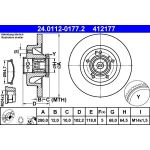 Bremsscheibe Opel T. Vivaro 1.9-2.5D 01- Mit Abs-Lager 24.0112-0177.2 Bremsscheibe Opel T. Vivaro 1.9-2.5D 01- Mit Abs-Lager 24.0112-0177.2