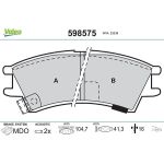 Valeo Bremsbelagsatz 598575 Valeo Bremsbelagsatz 598575