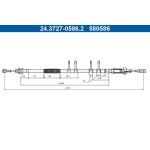 ATE Handbremsseil 24.3727-0586.2 ATE Handbremsseil 24.3727-0586.2