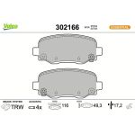 Valeo Bremsbelagsatz 302166 Valeo Bremsbelagsatz 302166
