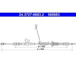 ATE Seilzug, Feststellbremse 24.3727-0683.2 ATE Seilzug, Feststellbremse 24.3727-0683.2