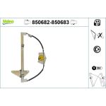 VALEO 850682 Fensterheber vorne links, elektrisch, mit Komfortfunktion, ohne Motor VALEO 850682 Fensterheber vorne links, elektrisch, mit Komfortfunktion, ohne Motor