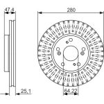 Bremsscheibe VA 0 986 479 625 Bremsscheibe VA 0 986 479 625