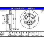 Bremsscheibe Porsche T. Panamera 3.0-4.8 09-16 Pr 24.0128-0283.1 Bremsscheibe Porsche T. Panamera 3.0-4.8 09-16 Pr 24.0128-0283.1