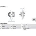 Bosch Lichtmaschine 0 986 084 190 Bosch Lichtmaschine 0 986 084 190