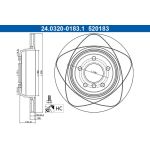 Bremsscheibe Bmw T. 5 (E60/E61/E63) 03-10 Power Disc 24.0320-0183.1 Bremsscheibe Bmw T. 5 (E60/E61/E63) 03-10 Power Disc 24.0320-0183.1