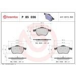BREMBO Bremsklötze VA P 85 036 BREMBO Bremsklötze VA P 85 036