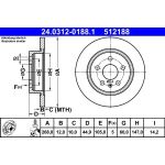 Bremsscheibe Opel T. Astra/Mokka 09- Power Disc 24.0312-0188.1 Bremsscheibe Opel T. Astra/Mokka 09- Power Disc 24.0312-0188.1