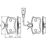Bremsbelagsatz Vw T. Sharan/Galaxy 00- Mit Sensor 0 986 494 025 Bremsbelagsatz Vw T. Sharan/Galaxy 00- Mit Sensor 0 986 494 025