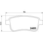 BREMBO Bremsbelagsatz, Scheibenbremse P 68 054