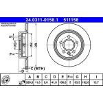 Bremsscheibe Ford T. C-Max/Focus 04-12 Power Disc 24.0311-0158.1