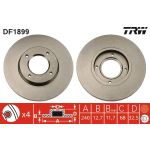 TRW Bremsscheibe DF1899 TRW Bremsscheibe DF1899