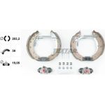 Satz Bremsbacken Renault Laguna 1.8 95-01 Kpl. Mit Zylinder 84048000 Satz Bremsbacken Renault Laguna 1.8 95-01 Kpl. Mit Zylinder 84048000