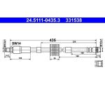 ATE Bremsschlauch 24.5111-0435.3 ATE Bremsschlauch 24.5111-0435.3