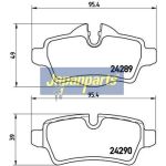 Japanparts Bremsbeläge PP-0119AF Japanparts Bremsbeläge PP-0119AF