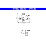 ATE Zubehörsatz Bremsbeläge 13.0460-0520.2 ATE Zubehörsatz Bremsbeläge 13.0460-0520.2