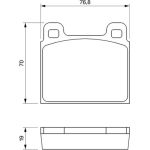 Bosch Bremsbelagsatz 0 986 460 111 Bosch Bremsbelagsatz 0 986 460 111