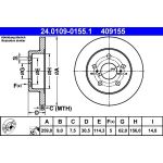 Bremsscheibe Toyota T. Auris/Corolla 1.33-1.8 07-13 24.0109-0155.1 Bremsscheibe Toyota T. Auris/Corolla 1.33-1.8 07-13 24.0109-0155.1