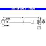 ATE Bremsschlauch 24.5164-0316.3 ATE Bremsschlauch 24.5164-0316.3