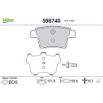 Valeo Bremsbelagsatz 598740 Valeo Bremsbelagsatz 598740