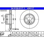 ATE Bremsscheibe BMW S. 7 3.0 01-08 24.0130-0117.1 ATE Bremsscheibe BMW S. 7 3.0 01-08 24.0130-0117.1