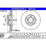 Bremsscheibe Vw P. Passat 1.6-2.8 96-05 Power Disc 24.0325-0115.1 Bremsscheibe Vw P. Passat 1.6-2.8 96-05 Power Disc 24.0325-0115.1