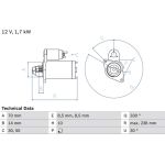Bosch Starter 0 986 018 180 Bosch Starter 0 986 018 180