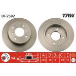 Bremsscheibe Nissan T. Primera DF2592 Bremsscheibe Nissan T. Primera DF2592