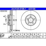 Bremsscheibe Ford P. C-Max/Focus 10 24.0125-0199.1 Bremsscheibe Ford P. C-Max/Focus 10 24.0125-0199.1